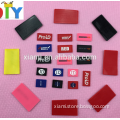 promotion gift color embossed words Rubber label